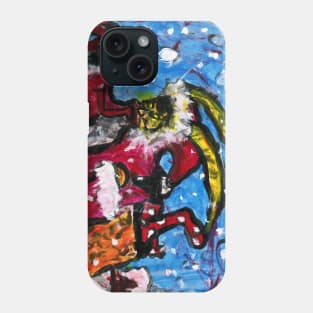 Krampus on the rooftops Phone Case