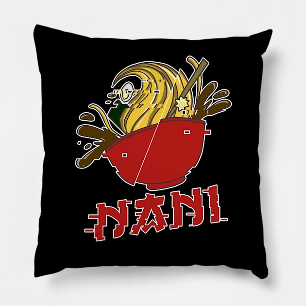 Nani Japanese Anime Meme Ramen Bowl Gifts Pillow by Alex21