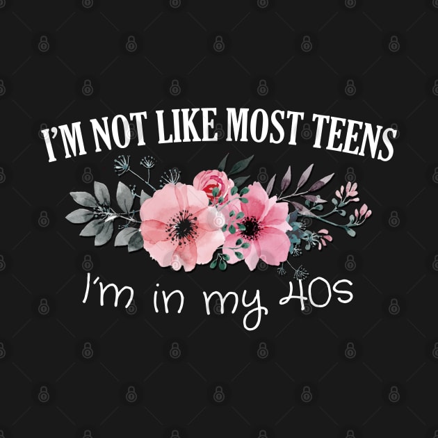 Not Like Most Teens Floral by giovanniiiii