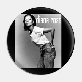 Diana Ross Grayscale Pin