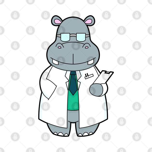 Hippo as Doctor with Smock by Markus Schnabel