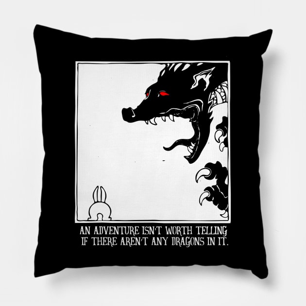 Dragon Tales Pillow by Kingrocker Clothing
