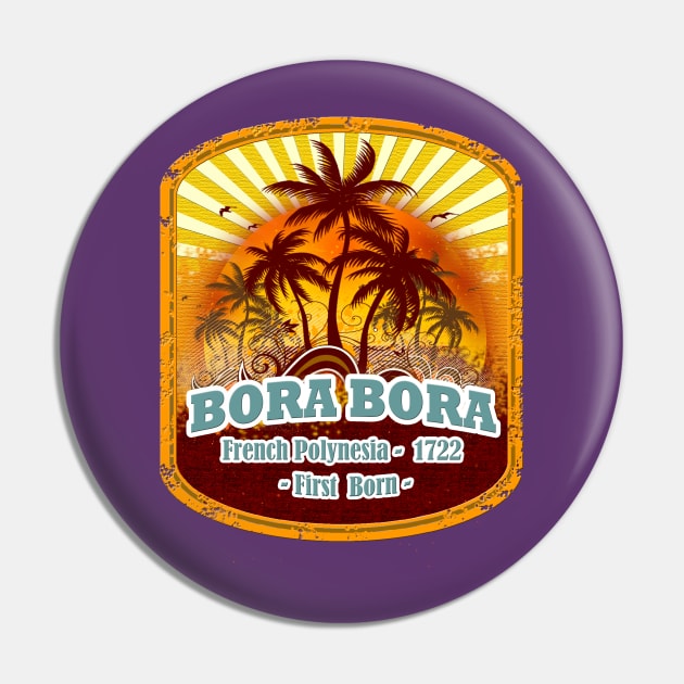 Bora Bora Sunset Paradise Pin by dejava