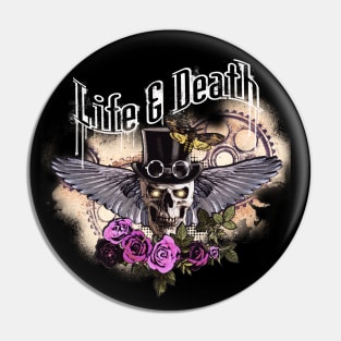 Life & Death Skull Pin