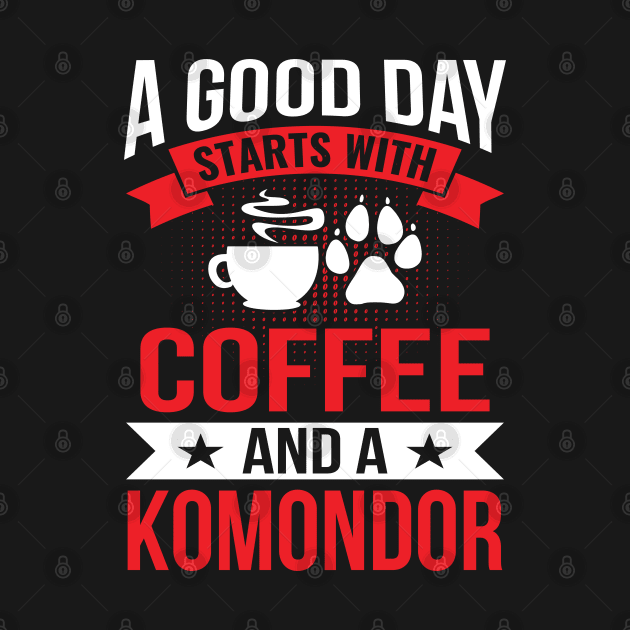 A Good Day Start With Coffe and a Komondor by BramCrye