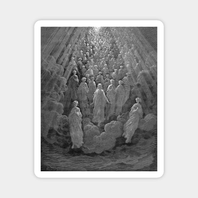 High Resolution Gustave Doré Illustration The Glowing Souls Magnet by tiokvadrat