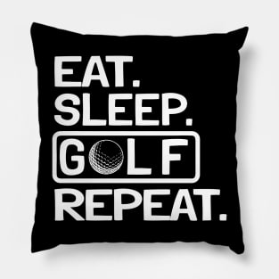 Eat Sleep Golf Repeat Pillow