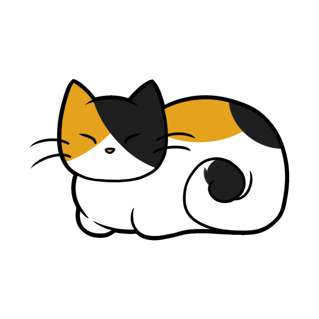 easy calico cat drawing