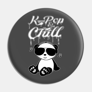 K-Pop and Chill Cute Kawaii Panda Pin