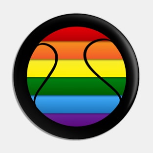 Tennis Gay Pride Lgbt Rainbow Flag Pin