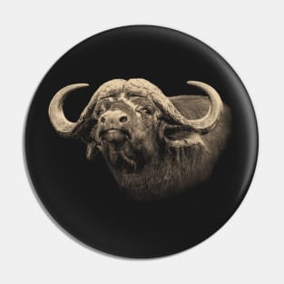 Buffalo Head in Vintage Sepia Pin