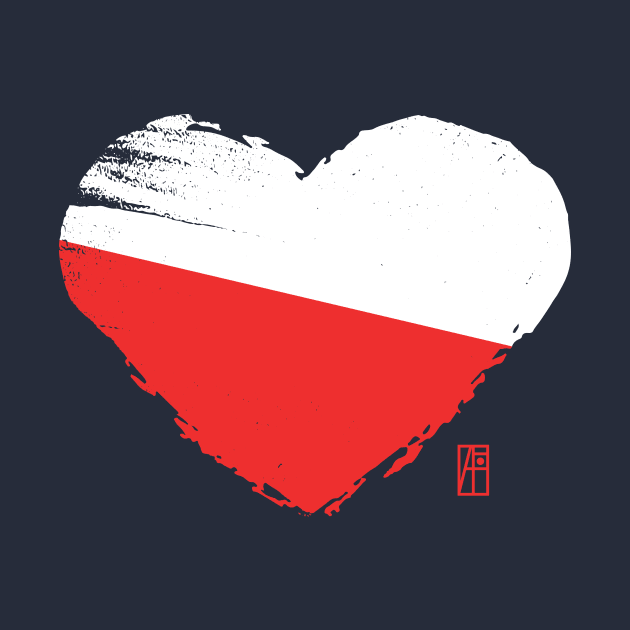 I love my country. I love Poland. I am a patriot. In my heart, there is always the flag of Poland. by ArtProjectShop