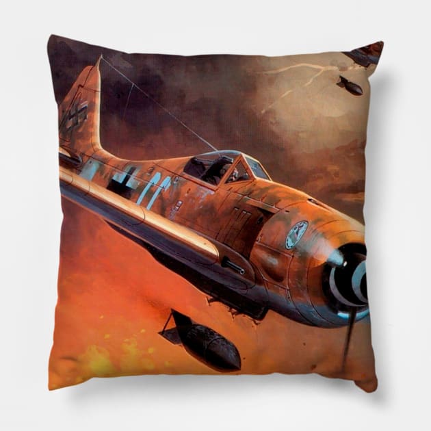 Fw190 Pillow by Aircraft.Lover