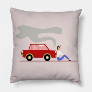 car and man Pillow