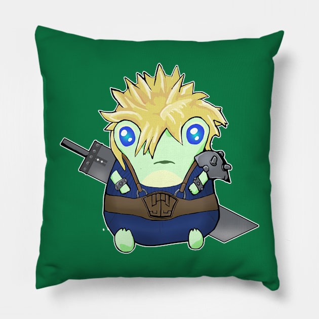 Frog Strife Pillow by Bunk's Bizarre Bazaar