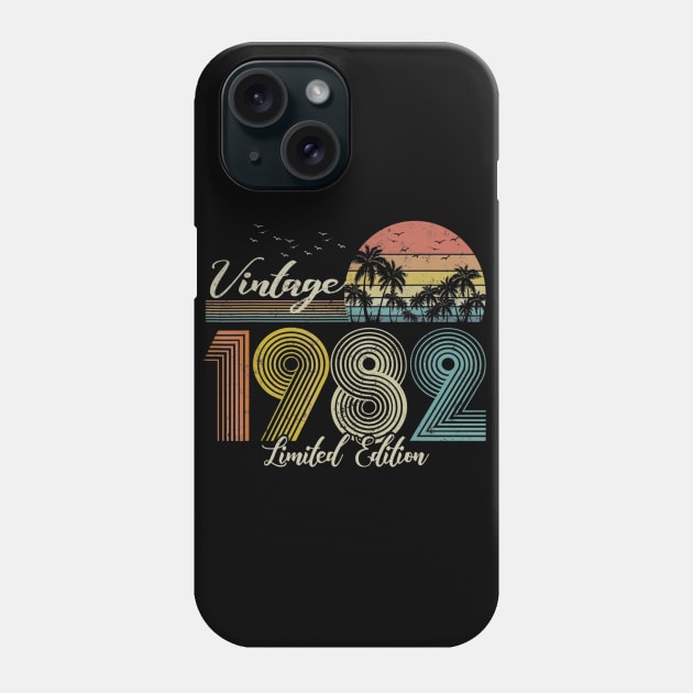 Vintage 1982 Limited Edition Men Women 38 Birthday Phone Case by semprebummer7