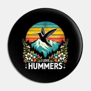 I Love Hummers Colibri Hummingbird Pin