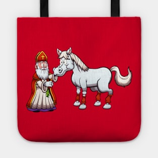 Saint Nicholas Feeding His Horse Tote