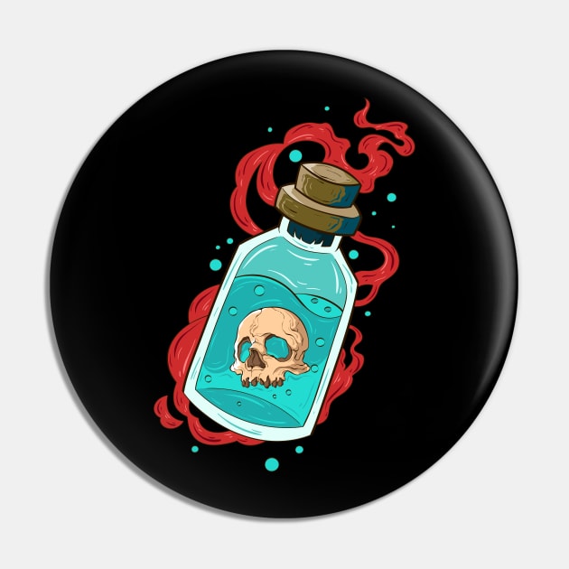 Japanese Skeleton venom bottle 3 - Vector art illustration Pin by Yabisan_art