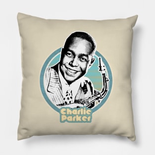 Charlie Parker /  Retro Jazz Music Fan Design Pillow