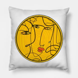Abstract Face Illustration Pillow