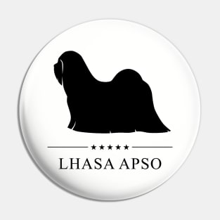 Lhasa Apso Black Silhouette Pin