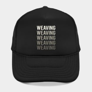 Grey Text Weaving Weaver Hat