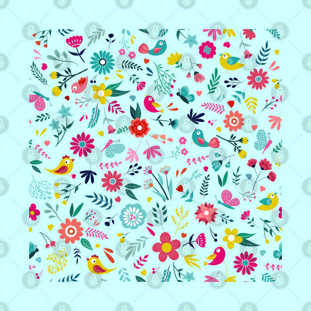 Floral Bliss_teal by Unalome_Designs