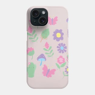 Cute kawaii floral pattern Phone Case