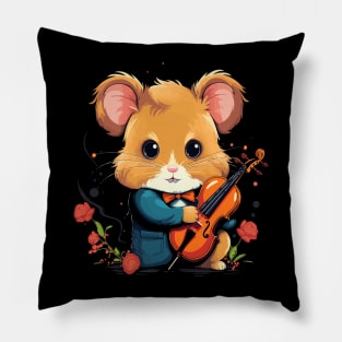 Hamster Playing Violin Pillow