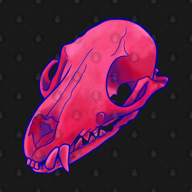 Fox Skull (Bisexual Pride) by theartfulscientist