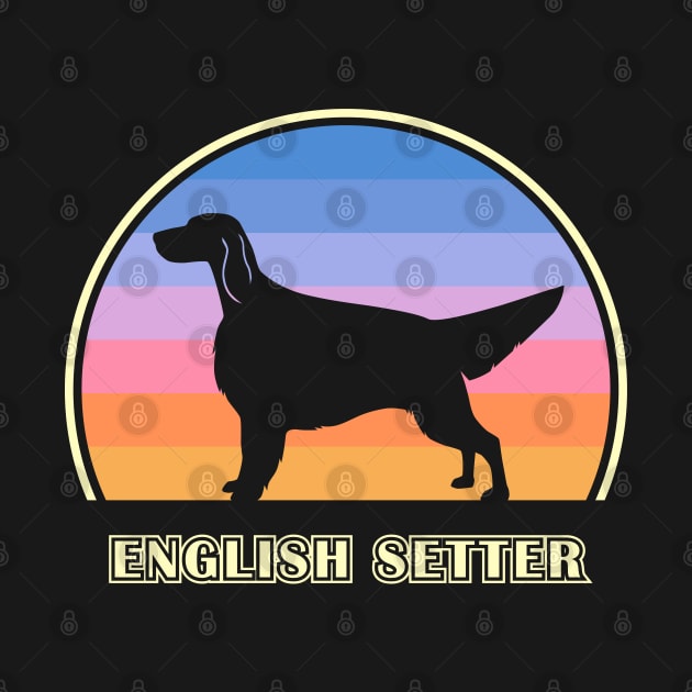 English Setter Vintage Sunset Dog by millersye