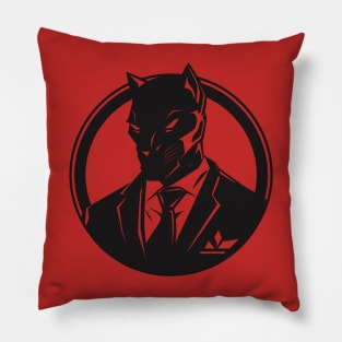 panther black head t-shirt Pillow