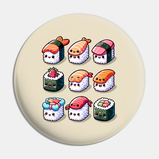 Sushi Lover Pin by HaniDesign