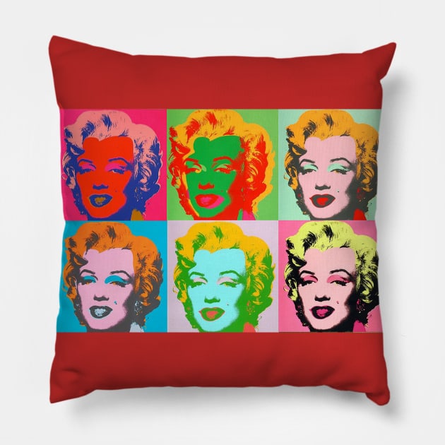 Marilyn Pop Art Pillow by Scar