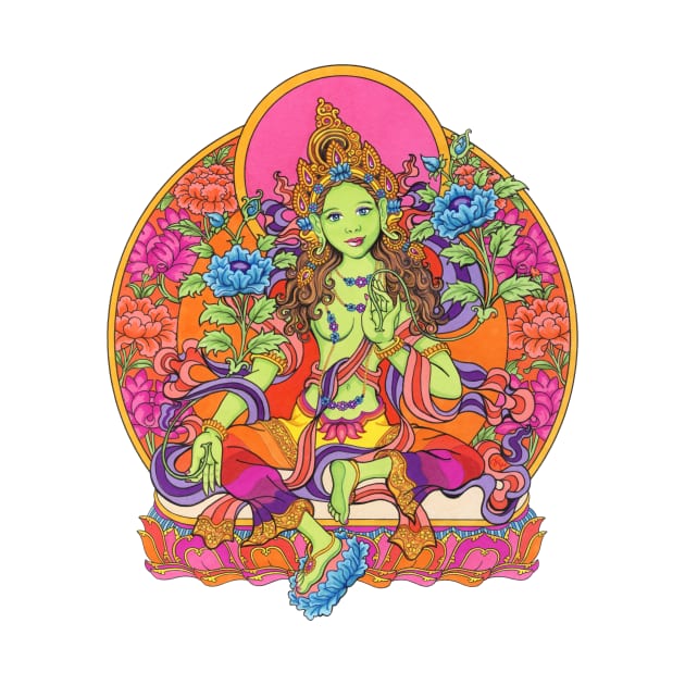 Green Tara, Sunrise Style by DakiniDreamer