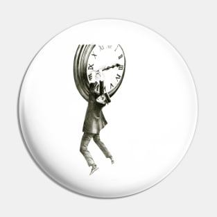 I want to stop time - hommage to Harold Lloyd. Pin