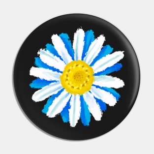 Blue Summer Daisy Pin