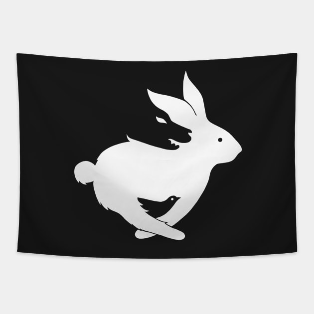 Run Rabbit Tapestry by coffeeman