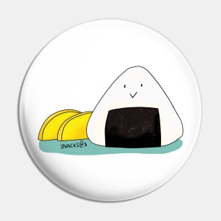 Cute onigiri with oshinko Pin