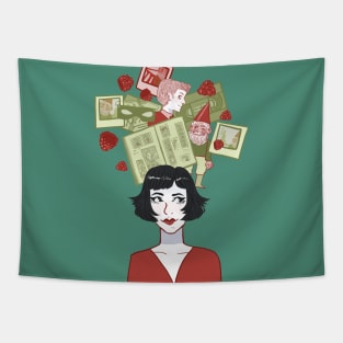 Amelie Illustration Tapestry