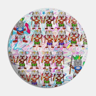 Dance of African Warriors V1 Pin