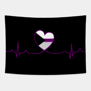 Demisexual Heartbeat Tapestry