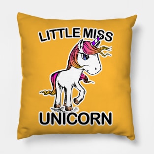 Little Miss Unicorn Pillow