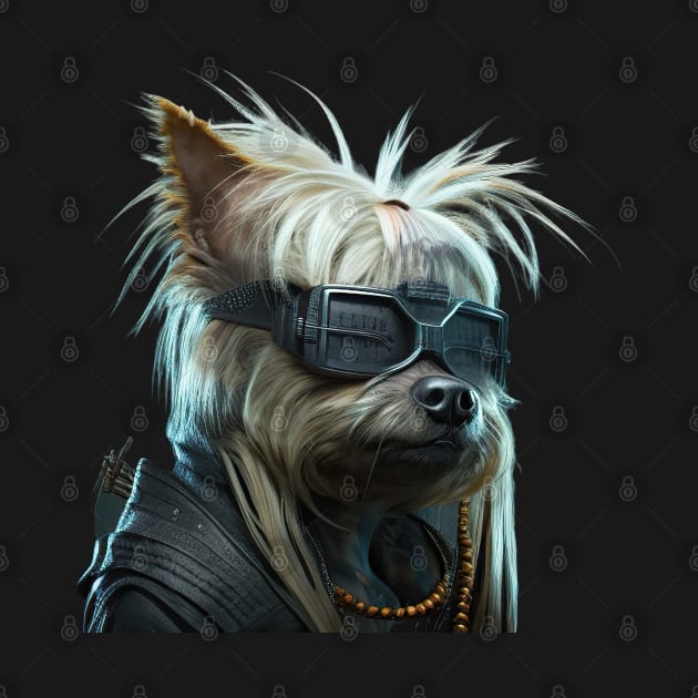 Cyber Yorkie Dog Punk by Doswork