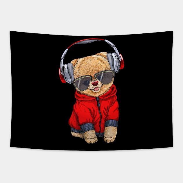 Oh, so cute Pomeranian! Tapestry by GreenCatDesign