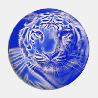 White Tiger from India - White colour Pin