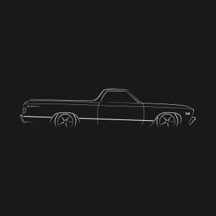 1967 Chevy El Camino - profile stencil, white T-Shirt