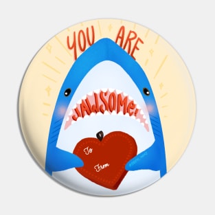 Valentine Brucie: You are Jawsome! Pin