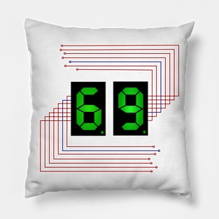 "69" 7Segment Pillow